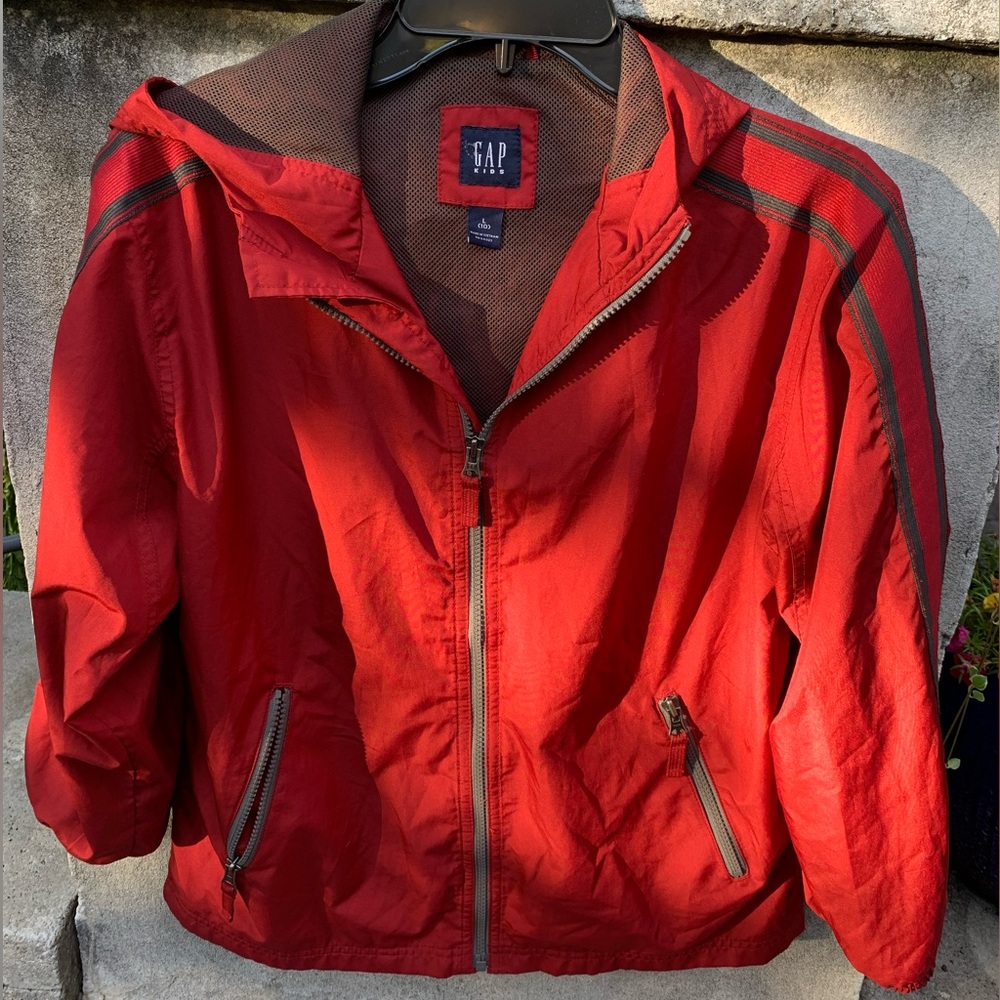 GAP Dark Red Zip-Up Hooded Jacket